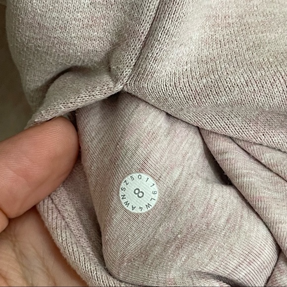 Lululemon Scuba Hoodie Light Cotton Fleece Full Zip Jacket Misty Pink 8 - Picture 14 of 14